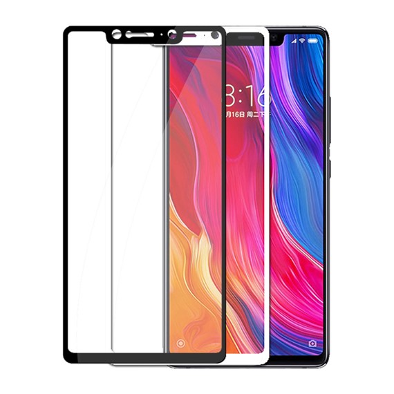 Microsonic Xiaomi Mi 8 SE Tam Kaplayan Temperli Cam Ekran koruyucu Kırılmaz Film Siyah 2