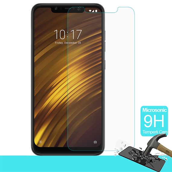 Microsonic Xiaomi Pocophone F1 Temperli Cam Ekran koruyucu Kırılmaz film 1