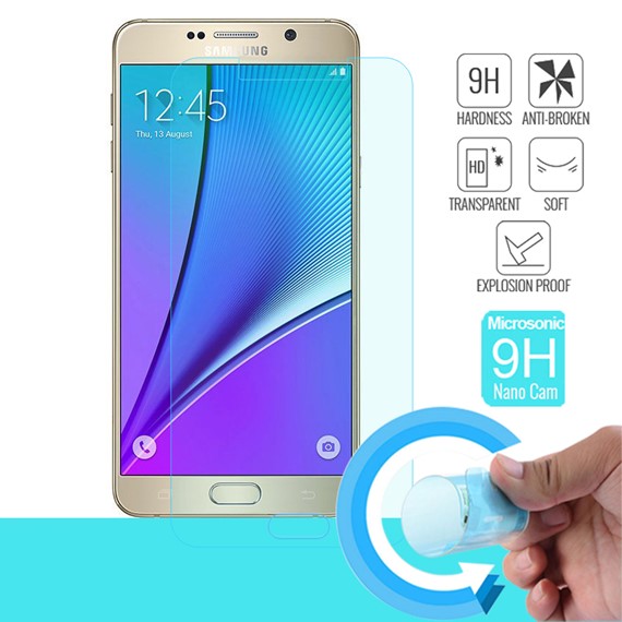 Microsonic Samsung Galaxy Note 5 Nano Cam Ekran koruyucu Kırılmaz film 1