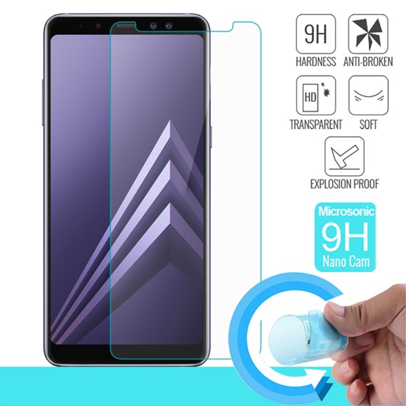 Microsonic Samsung Galaxy A8 Plus 2018 Nano Cam Ekran koruyucu Kırılmaz film 1