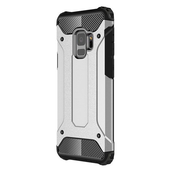 Microsonic Samsung Galaxy S9 Kılıf Rugged Armor Gümüş 2