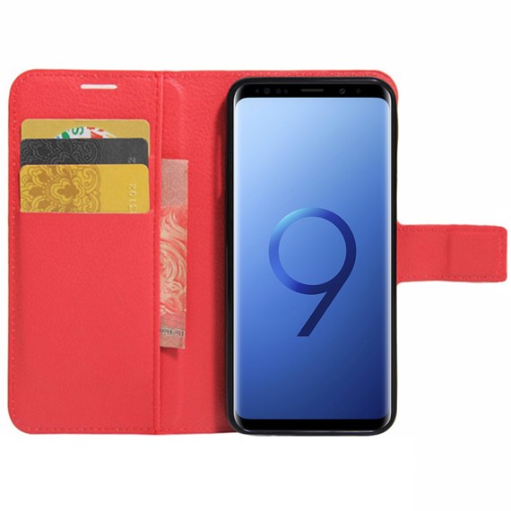 Microsonic Cüzdanlı Deri Samsung Galaxy S9 Kılıf Kırmızı 1
