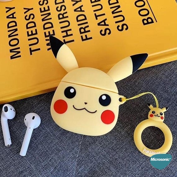 Microsonic Apple AirPods 1 Nesil 2 Nesil Kılıf Pikachu 7