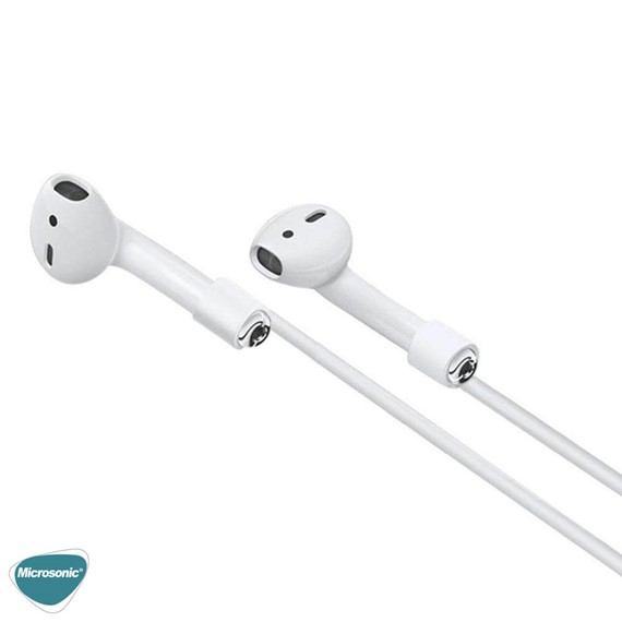 Microsonic Apple AirPods 1 Nesil 2 Nesil Neck Rope Silicone Kırmızı 8