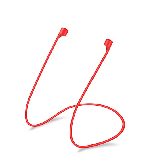 Microsonic Apple AirPods 1 Nesil 2 Nesil Neck Rope Silicone Kırmızı 1