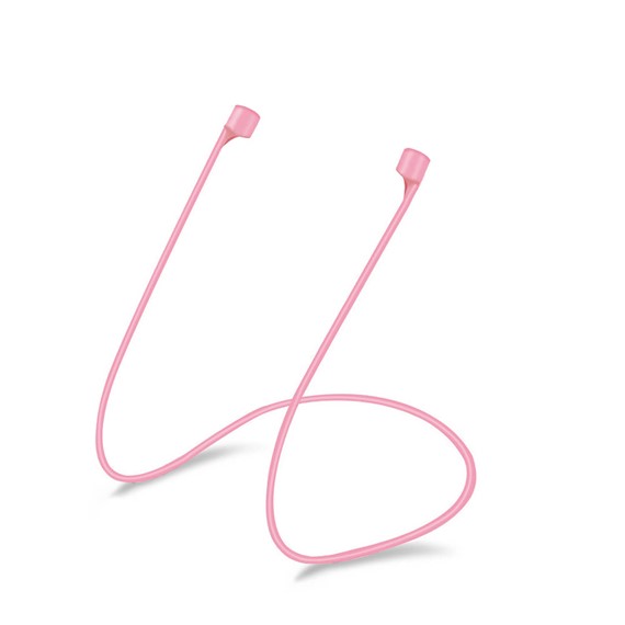 Microsonic Apple AirPods 1 Nesil 2 Nesil Neck Rope Silicone Pembe 1