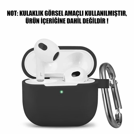 Microsonic Apple AirPods 3 Askılı Mat Silikon Kılıf Lavanta Grisi 2