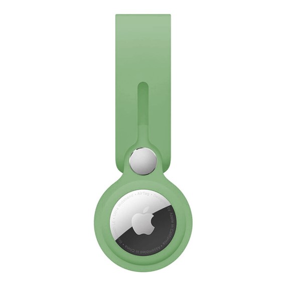 Microsonic Apple AirTag Kılıf Silicon Loop Key Ring Açık Yeşil 1