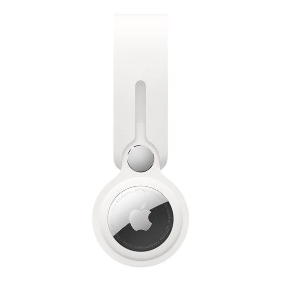 Microsonic Apple AirTag Kılıf Silicon Loop Key Ring Beyaz 1