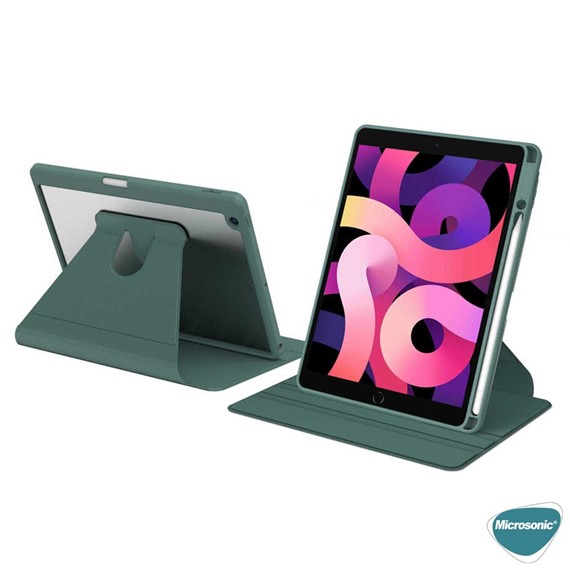 Microsonic Apple iPad 10 2 9 Nesil Kılıf A2602-A2604-A2603-A2605 Regal Folio Koyu Yeşil 4