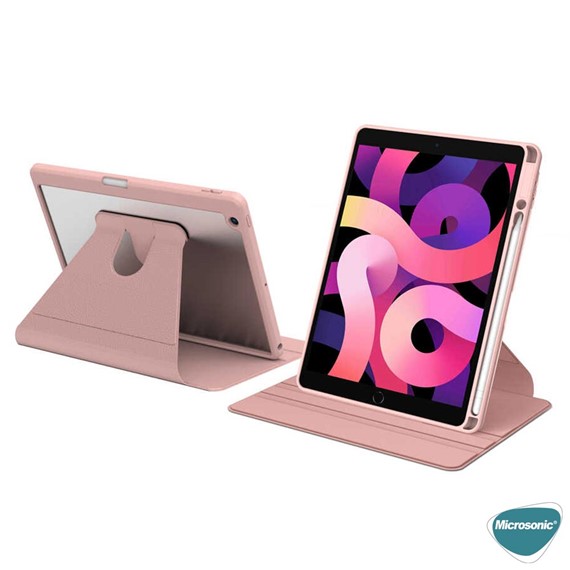 Microsonic Apple iPad 10 2 7 Nesil Kılıf A2197-A2200-A2198 Regal Folio Pembe 4