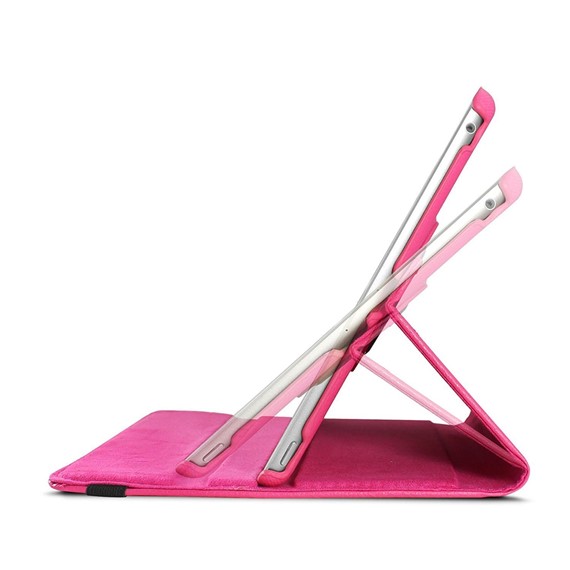 Microsonic Apple iPad 10 2 9 Nesil A2602-A2604-A2603-A2605 Kılıf 360 Rotating Stand Deri Gümüş 4