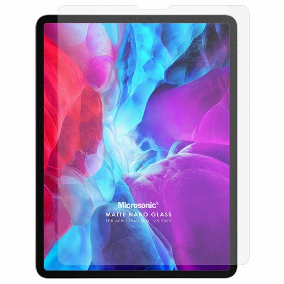 Microsonic Apple iPad Pro 12 9 2020 4 Nesil A2229-A2069-A2232 Matte Nano Glass Cam Ekran Koruyucu 2