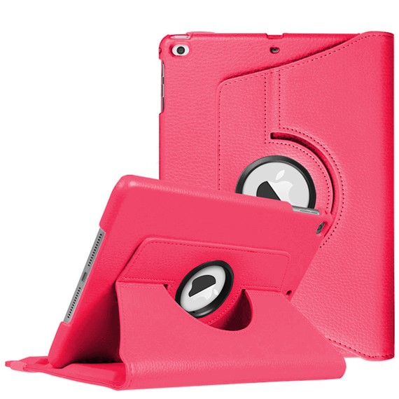 Microsonic Apple iPad 9 7 2018 A1893-A1954 Kılıf 360 Dönerli Stand Deri Pembe 1