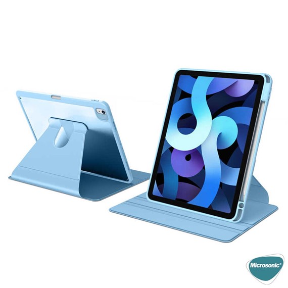Microsonic Apple iPad 10 Nesil 10 9 Kılıf A2696-A2757-A2777 Regal Folio Mavi 4