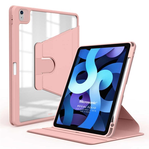 Microsonic Apple iPad Air 4 Nesil Kılıf A2316-A2324-A2325-A2072 Regal Folio Pembe 1