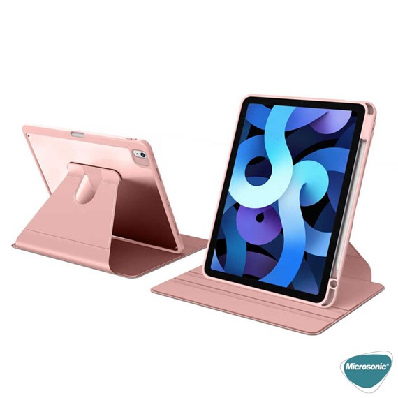 Microsonic Apple iPad Air 5 Nesil 2022 Kılıf A2588-A2589-A2591 Regal Folio Pembe 4