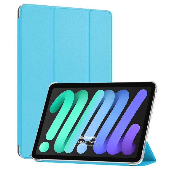 Microsonic Apple iPad Mini 6 2021 A2567-A2568-A2569 Smart Case ve arka Kılıf Mavi 1