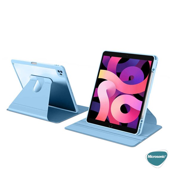 Microsonic Apple iPad Pro 11 2022 4 Nesil Kılıf A2759-A2435-A2761-A2762 Regal Folio Mavi 4