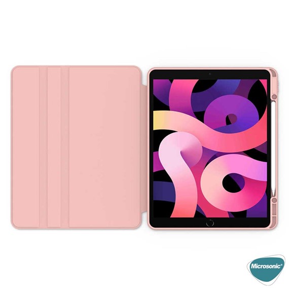 Microsonic Apple iPad Pro 11 2020 2 Nesil Kılıf A2228-A2068-A2230 Regal Folio Pembe 3