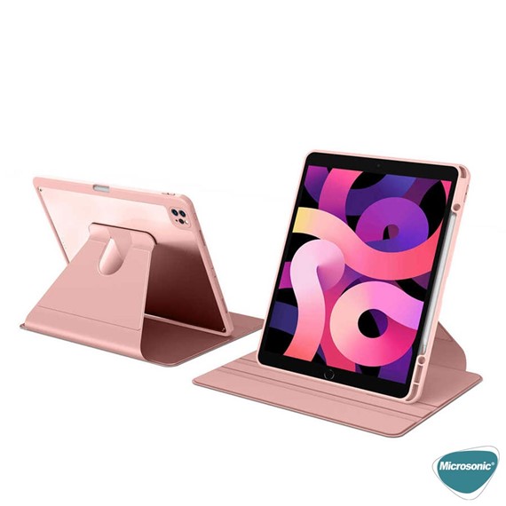 Microsonic Apple iPad Pro 11 2022 4 Nesil Kılıf A2759-A2435-A2761-A2762 Regal Folio Pembe 4