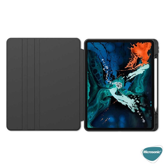 Microsonic Apple iPad Pro 11 2021 3 Nesil Kılıf A2377-A2459-A2301-A2460 Regal Folio Siyah 3