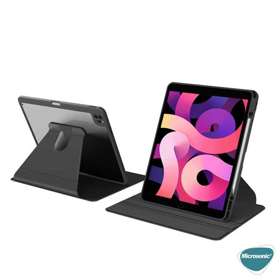 Microsonic Apple iPad Pro 11 2021 3 Nesil Kılıf A2377-A2459-A2301-A2460 Regal Folio Siyah 4