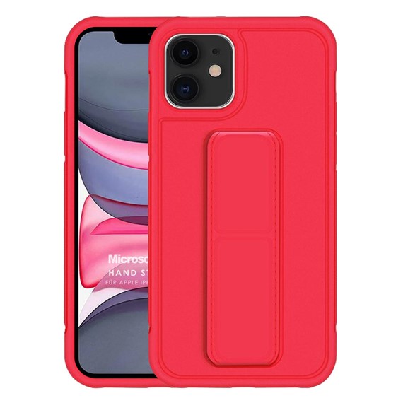 Microsonic Apple iPhone 11 Kılıf Hand Strap Kırmızı 1