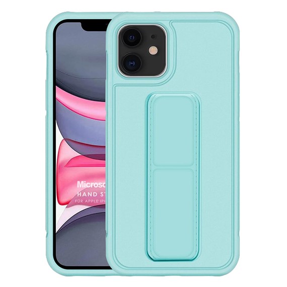 Microsonic Apple iPhone 11 Kılıf Hand Strap Turkuaz 1