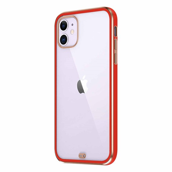 Microsonic Apple iPhone 11 Kılıf Laser Plated Soft Kırmızı 2