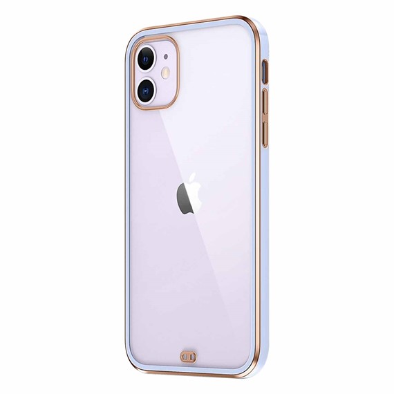 Microsonic Apple iPhone 12 Kılıf Laser Plated Soft Lila 2