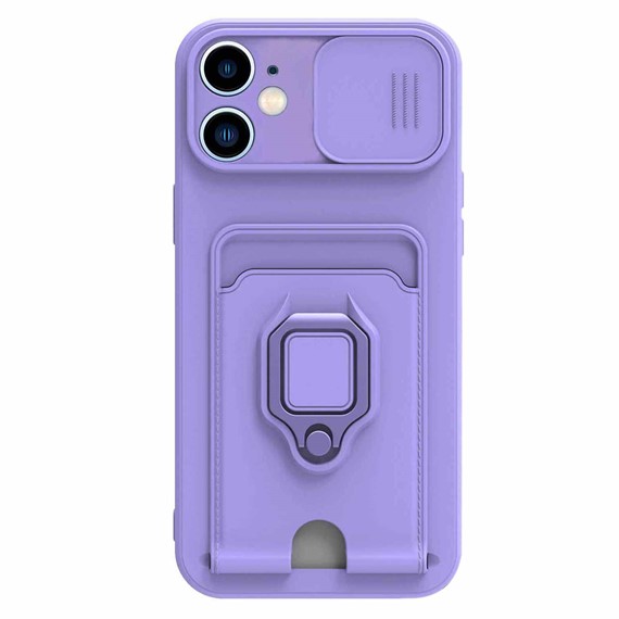 Microsonic Apple iPhone 11 Kılıf Multifunction Silicone Lila 2