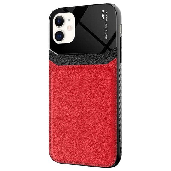 Microsonic Apple iPhone 11 Kılıf Uniq Leather Kırmızı 2