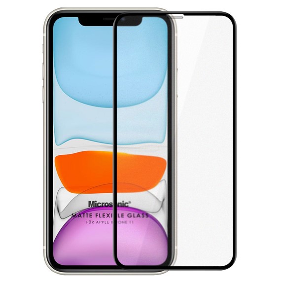 Microsonic Apple iPhone 11 Seramik Matte Flexible Ekran Koruyucu Siyah 2