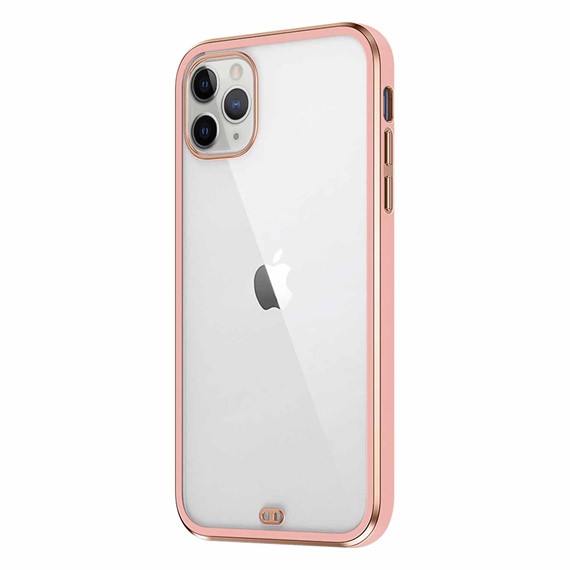 Microsonic Apple iPhone 11 Pro Max Kılıf Laser Plated Soft Pembe 2