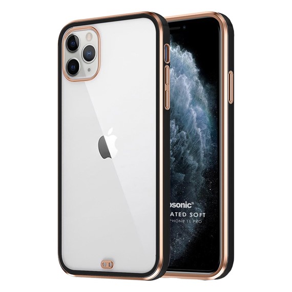 Microsonic Apple iPhone 11 Pro Kılıf Laser Plated Soft Siyah 1