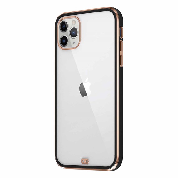 Microsonic Apple iPhone 11 Pro Kılıf Laser Plated Soft Siyah 2