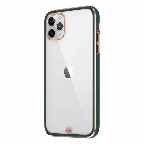 Microsonic Apple iPhone 11 Pro Max Kılıf Laser Plated Soft Koyu Yeşil 2