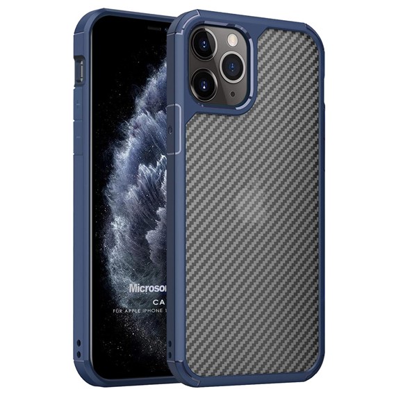 Microsonic Apple iPhone 11 Pro Max Kılıf Cast Carbon Lacivert 1