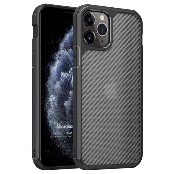 Microsonic Apple iPhone 11 Pro Max Kılıf Cast Carbon Siyah 1