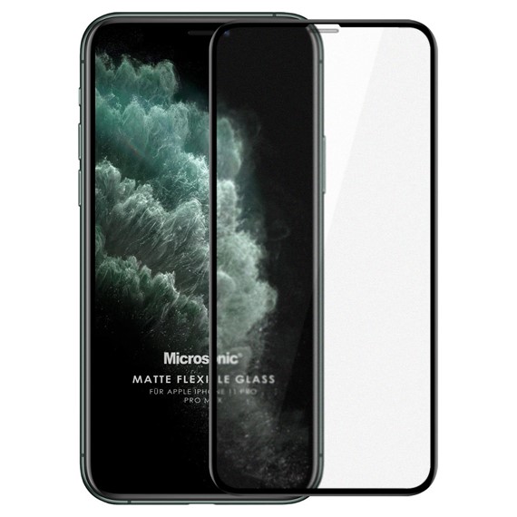 Microsonic Apple iPhone 11 Pro Seramik Matte Flexible Ekran Koruyucu Siyah 2