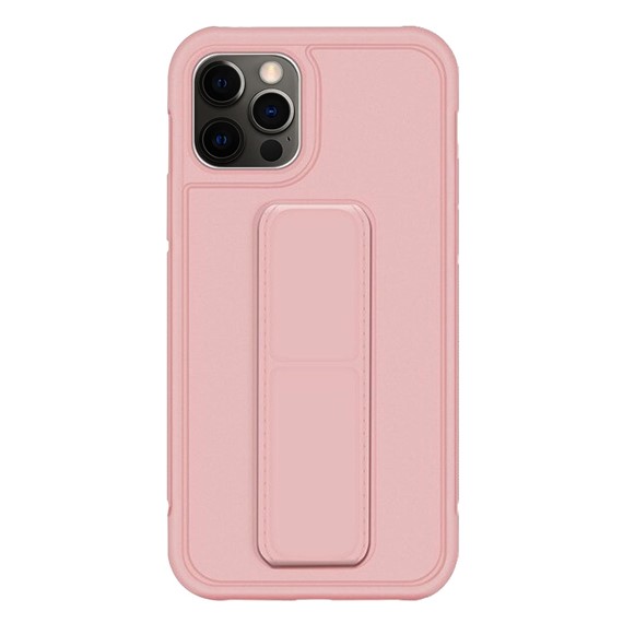 Microsonic Apple iPhone 12 Pro Kılıf Hand Strap Rose Gold 2