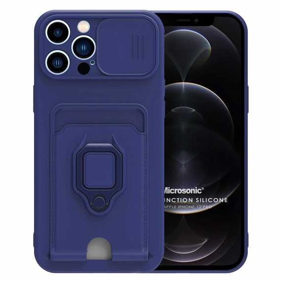 Microsonic Apple iPhone 12 Pro Kılıf Multifunction Silicone Lacivert 1