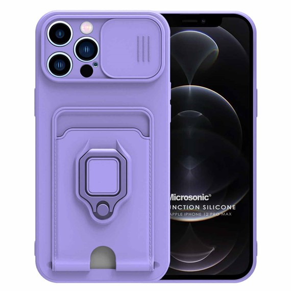 Microsonic Apple iPhone 12 Pro Max Kılıf Multifunction Silicone Lila 1