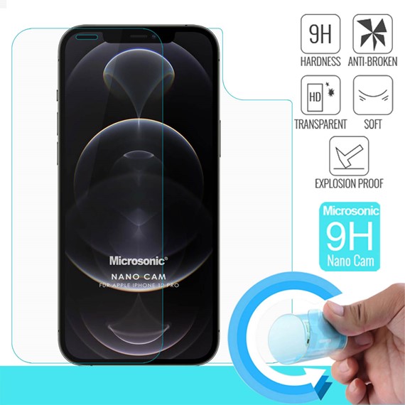 Microsonic Apple iPhone 12 Pro Ön Arka Nano Cam Ekran Koruyucu 1