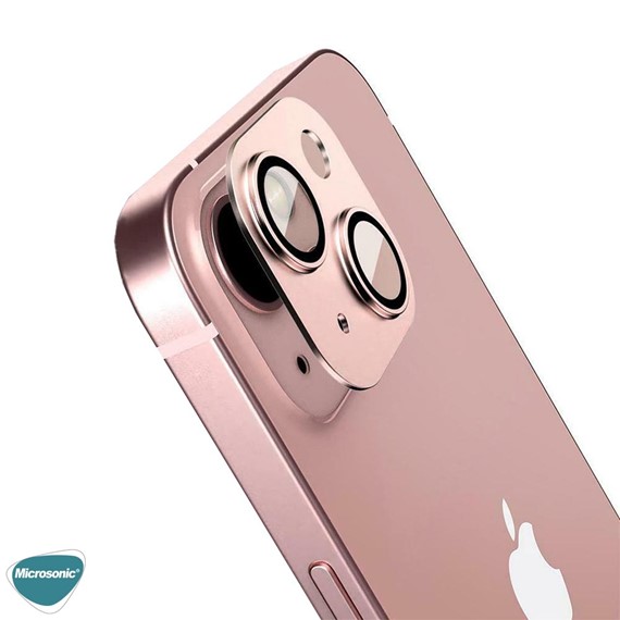 Microsonic Apple iPhone 13 Mini Kamera Lens Koruma Camı V2 Mavi 2