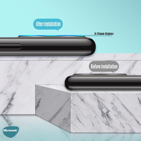 Microsonic Apple iPhone 13 Kamera Lens Koruma Camı V2 Siyah 5