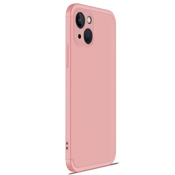 Microsonic Apple iPhone 13 Kılıf Double Dip 360 Protective Rose Gold 2