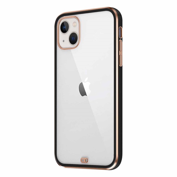 Microsonic Apple iPhone 13 Mini Kılıf Laser Plated Soft Siyah 2