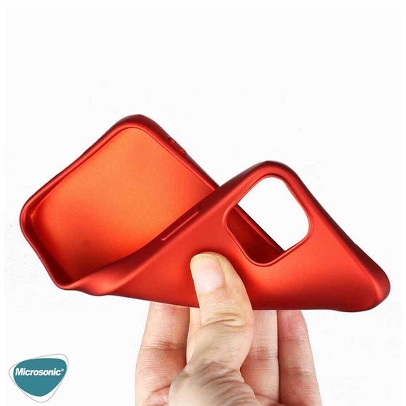 Microsonic Matte Silicone Apple iPhone 13 Mini Kılıf Gold 5
